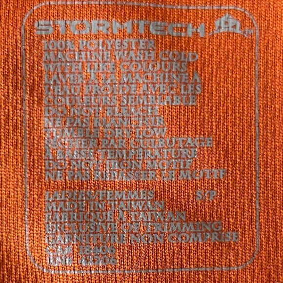 Stormtech Performance LS 1/4 Zip HiNk Lightweight Poly Top Burnt Orang Gry Sz S - Picture 9 of 12